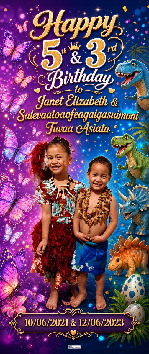 Roll Up Banner design example – Birthday