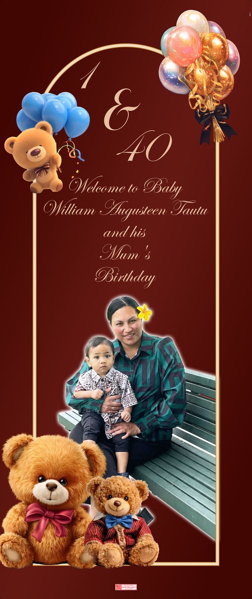 Roll Up Banner design example – Birthday