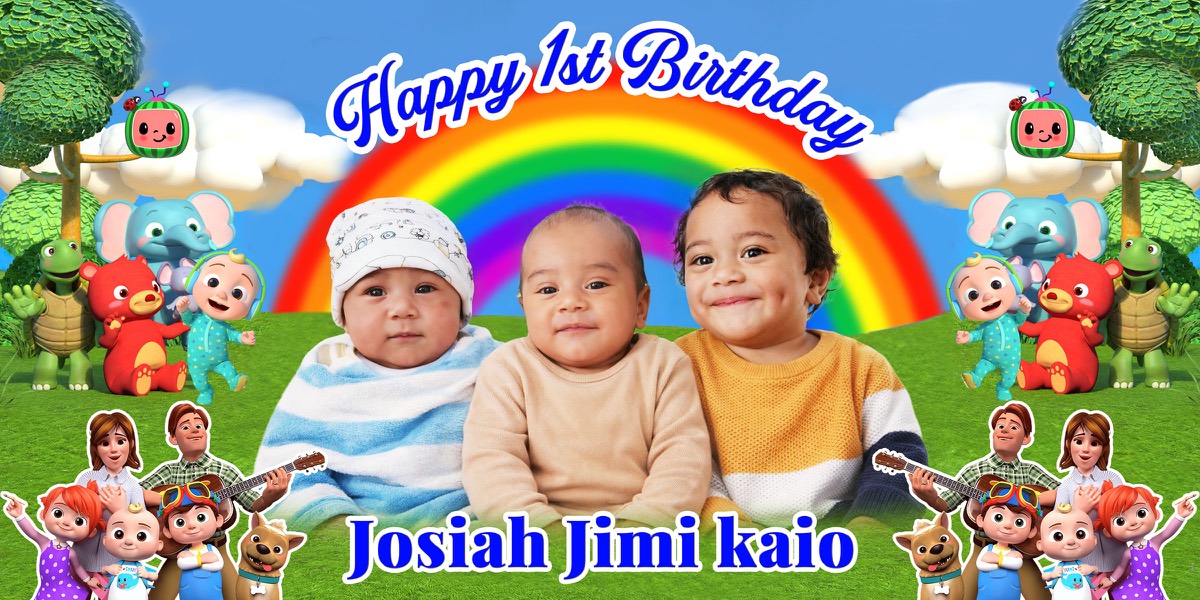 Wall Hanging Banners design example – 1st Birthday
