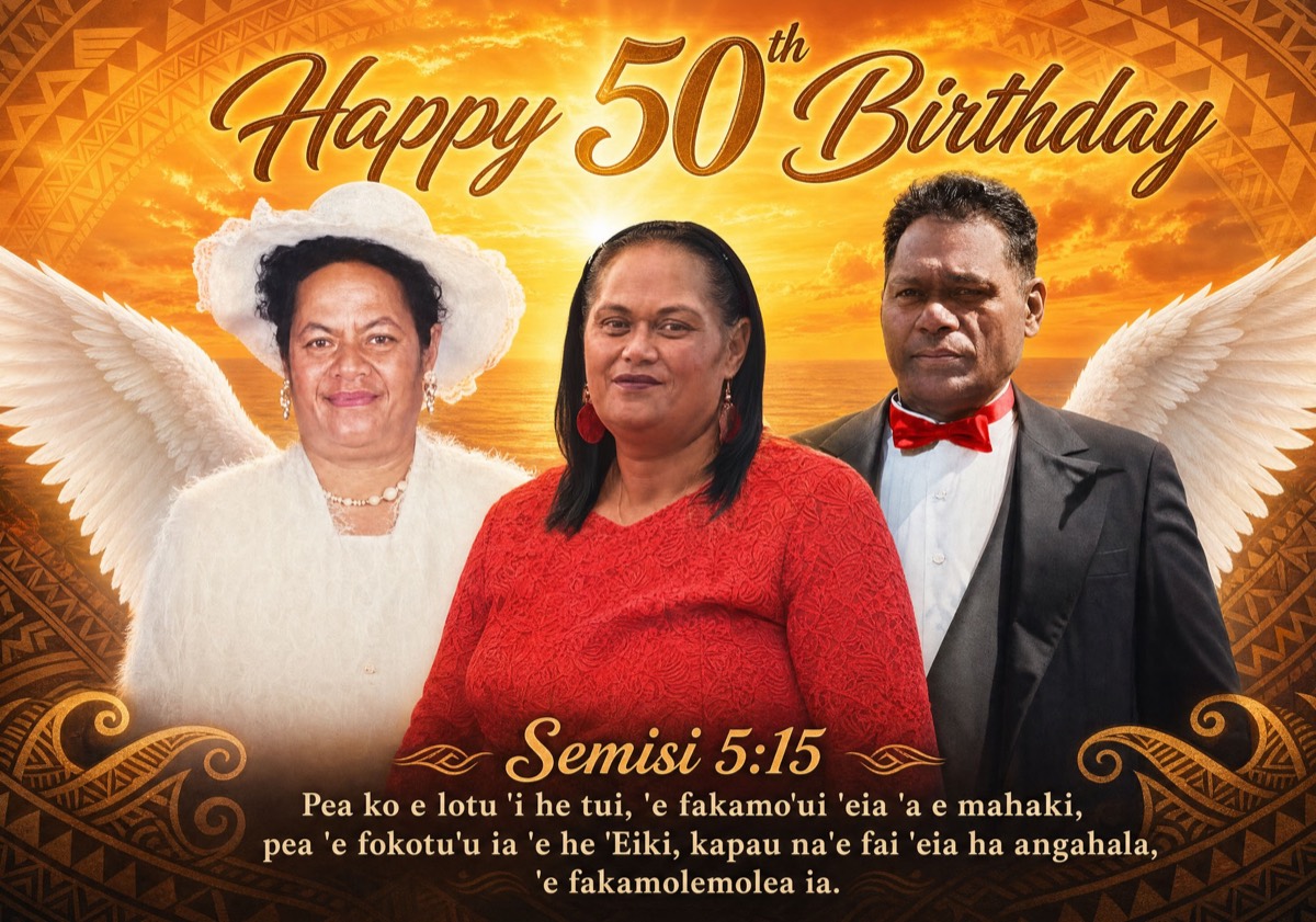 Canvas design example – 50th Birthday