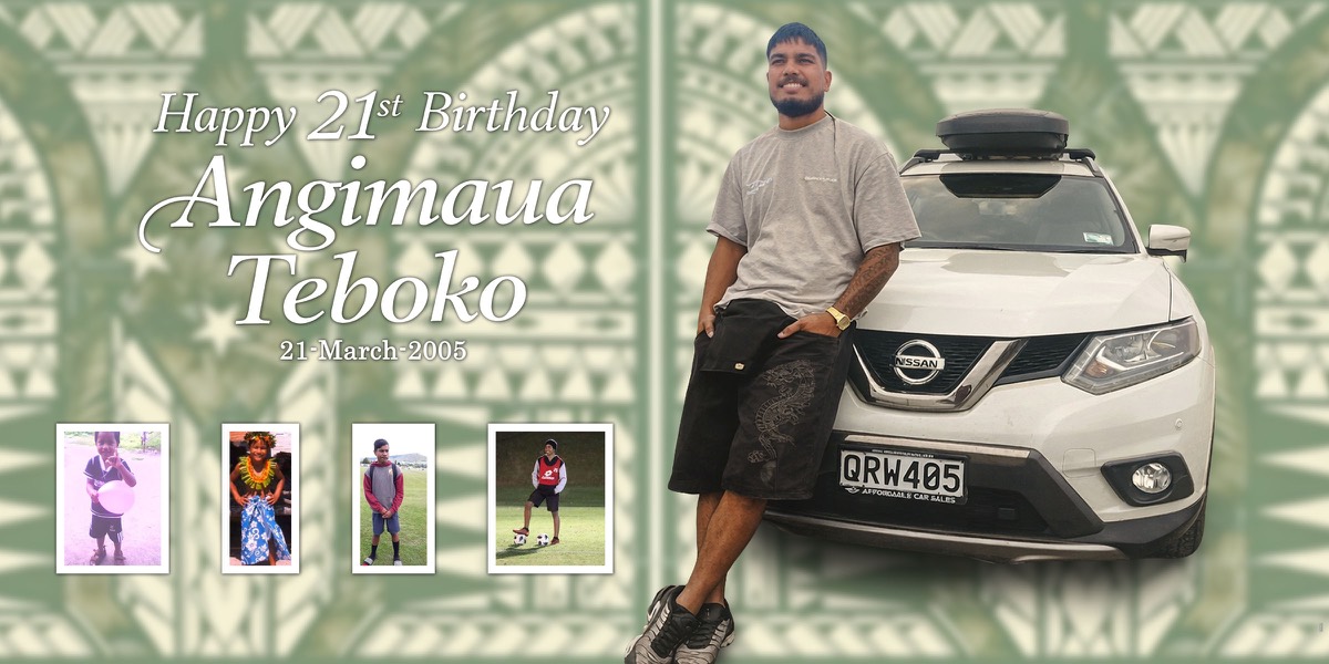 Wall Hanging Banners design example – 21st Birthday