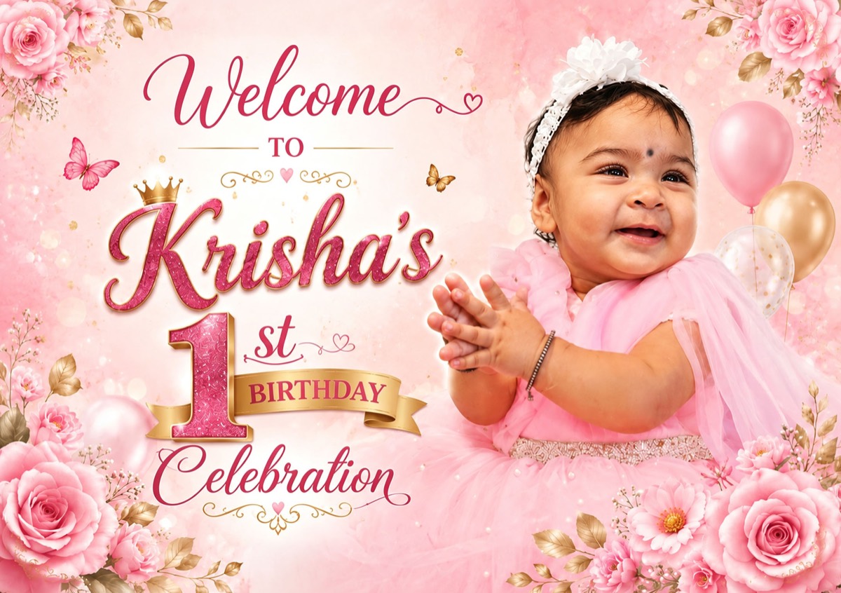 Canvas design example – Birthday