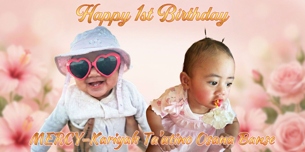 Wall Hanging Banners design example – 1st Birthday