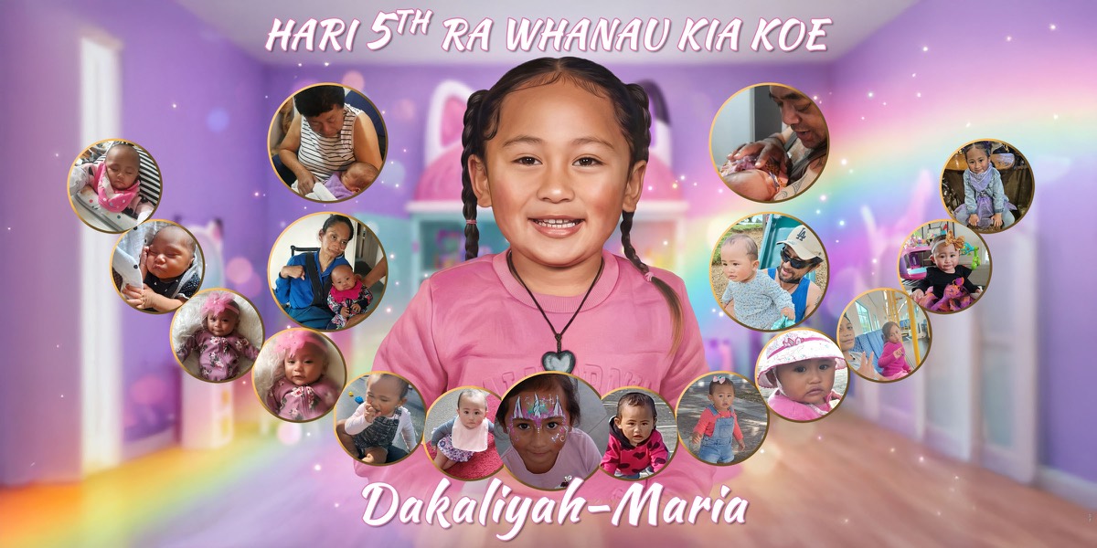 Wall Hanging Banners design example – 5th Birthday
